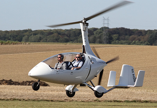 Flights in gyrocopter